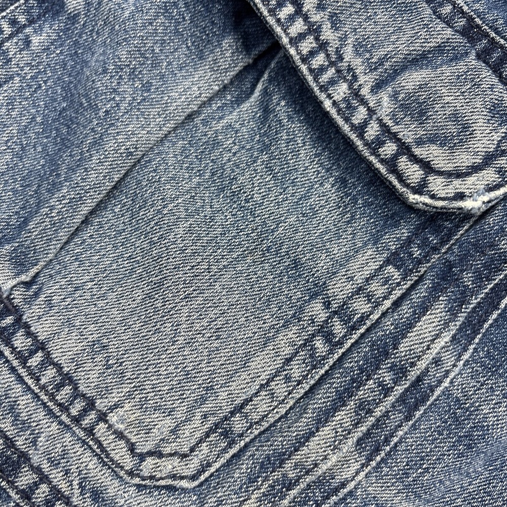 Vintage Y2K Croft & Barrow Faded Denim Cargo Shorts Jorts Size 38 (Fits Size 36) - Picture 4 of 10